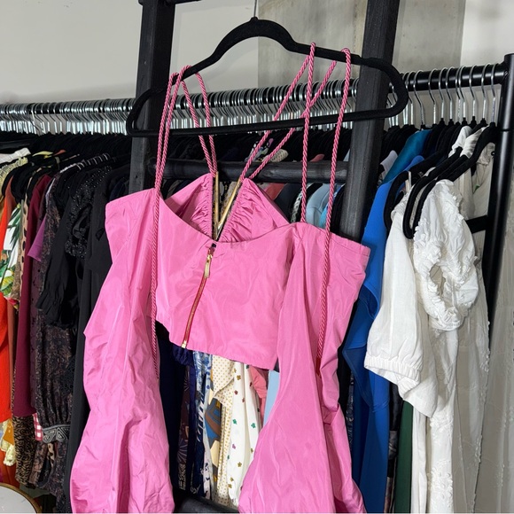 Silvia Tcherassi Benazir Crop Rose Puff Sleeve Top - Picture 13 of 17